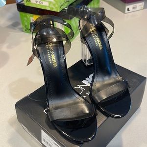 Fashion Nova Clear Block Heel